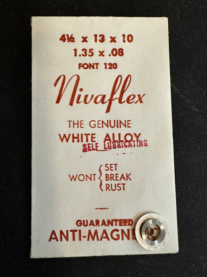 Nivaflex Unbreakable Mainspring for Font 120, Bulova 6AM - Alloy