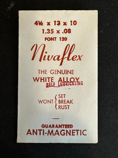 Nivaflex Unbreakable Mainspring for Font 120, Bulova 6AM - Alloy