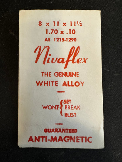 Nivaflex Unbreakable Mainspring for ETA 1240, Eterna 1244, Benrus BN - Alloy