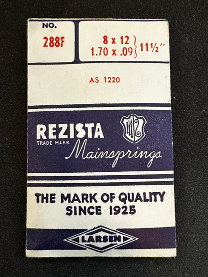 Rezista Mainspring #288F for AS 1220, 1221 - Steel