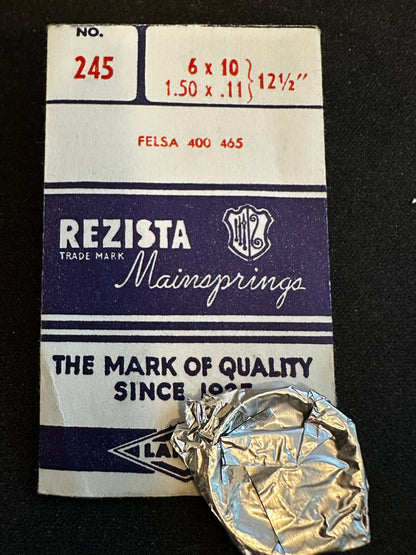 Rezista Mainspring #245 for Felsa 400, 465 - Steel