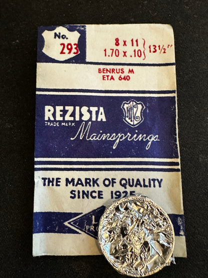 Rezista Mainspring #293 for ETA 640 & Benrus M - Steel
