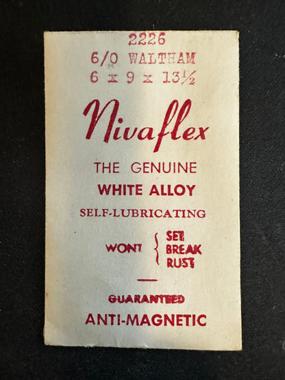 Nivaflex Mainspring for Waltham 6/0s No. 2226 - Alloy