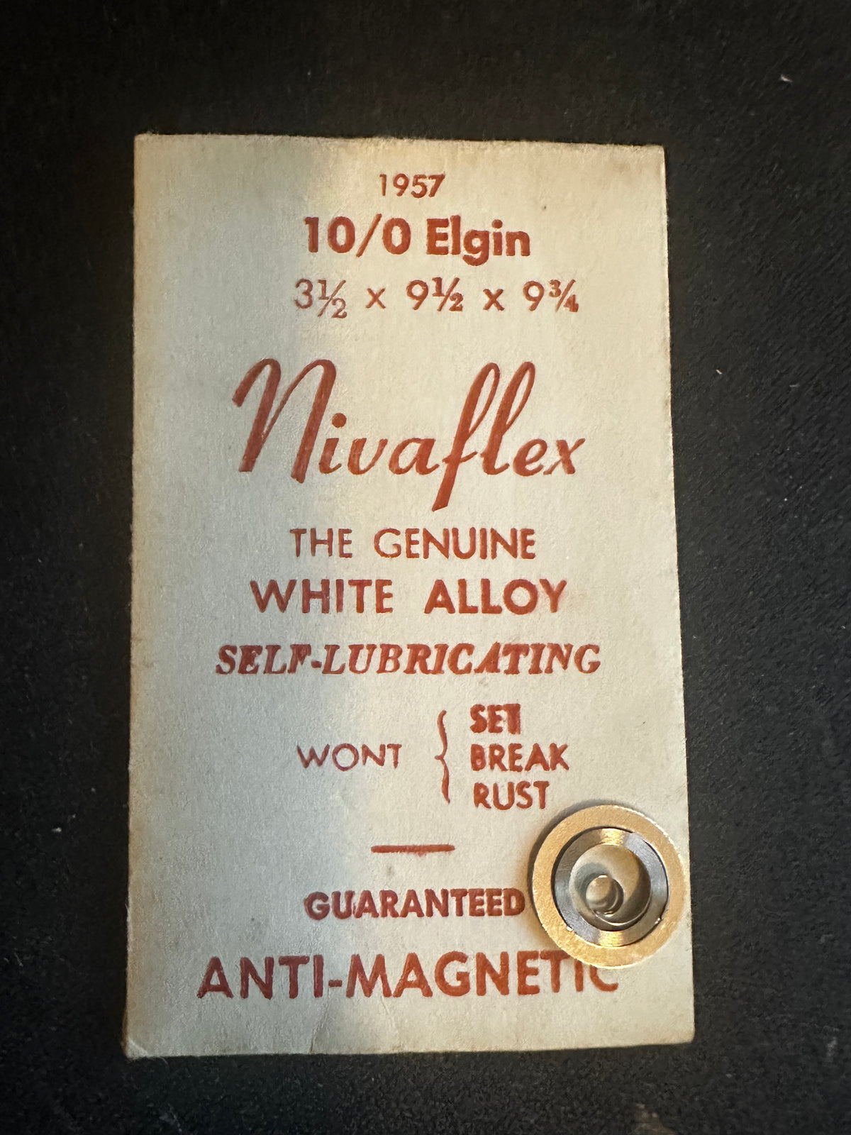 Nivaflex Mainspring for Elgin 10/0s No. 1957 / 6009 - Alloy