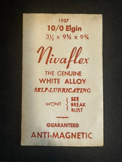 Nivaflex Mainspring for Elgin 10/0s No. 1957 / 6009 - Alloy