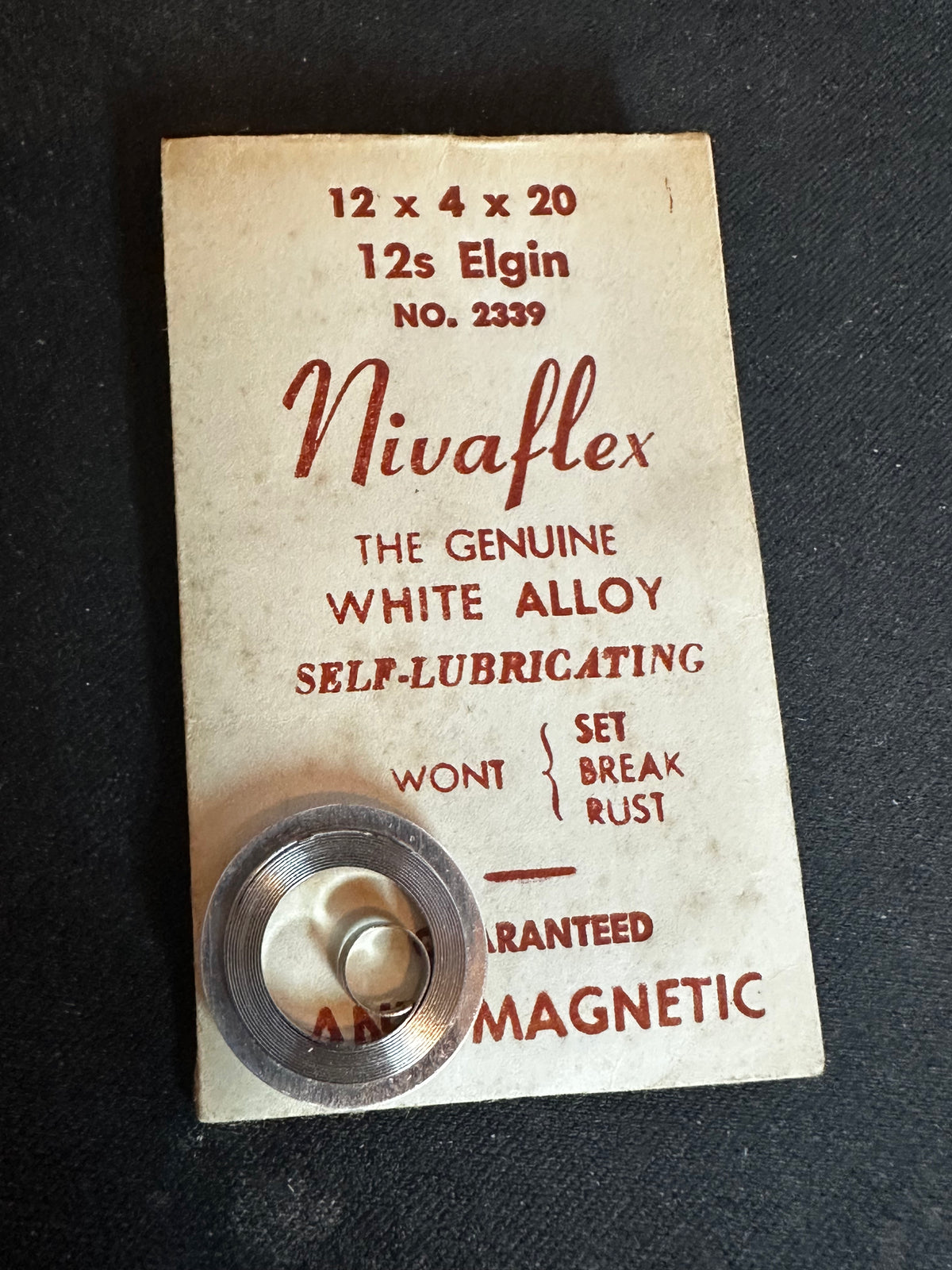 Nivaflex Mainspring for 12s Elgin No. 2339 - Alloy