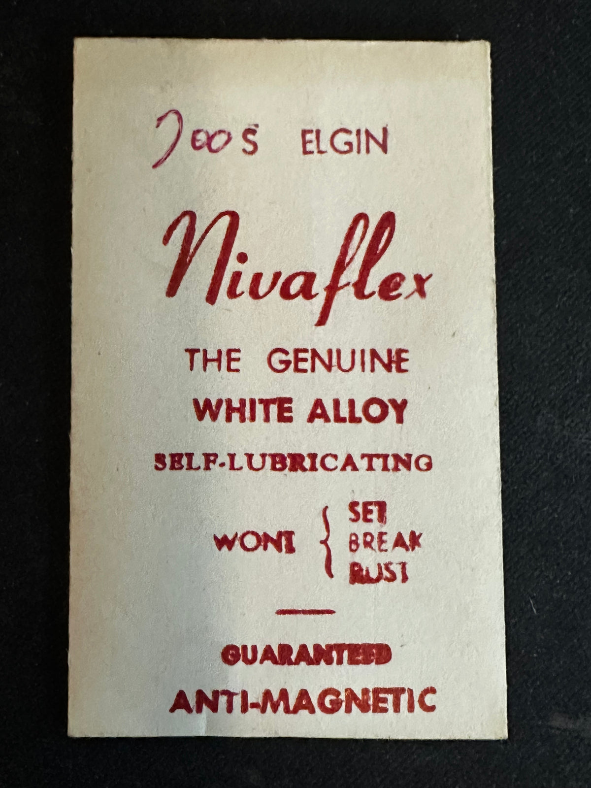 Nivaflex Mainspring for Elgin grade 700 No 6693 - Alloy