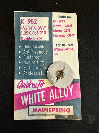 HR Quick Fit Mainspring K952 for Wittnauer 5S, 5W - Alloy