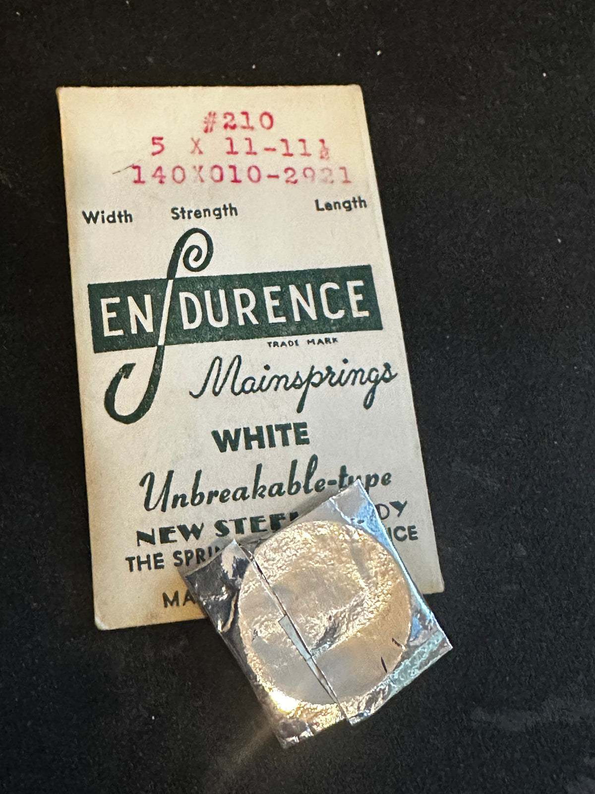 Endurence Mainspring No. 210 for Bulova 10AN, 10AE, 10AB, 10AR, 10AM, 10AZ - Alloy