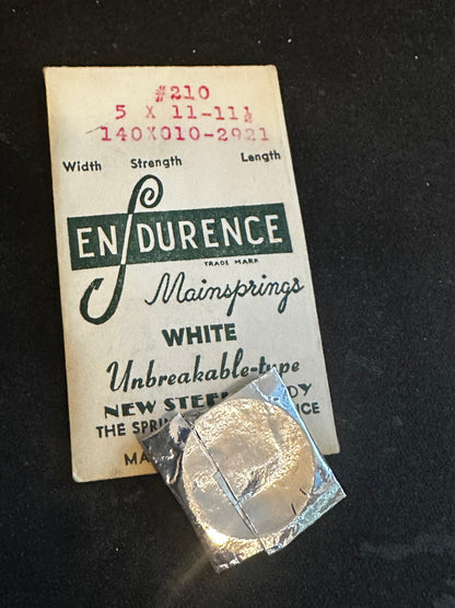 Endurence Mainspring No. 210 for Bulova 10AN, 10AE, 10AB, 10AR, 10AM, 10AZ - Alloy