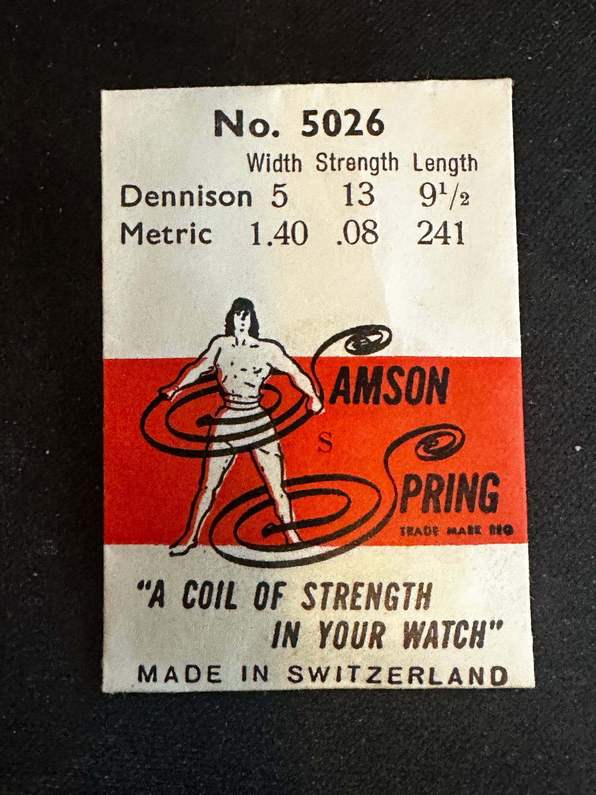 SAMSON Mainspring No. 5026 for Phenix 89, 93, 250, 253, Blancpain 42 - Steel
