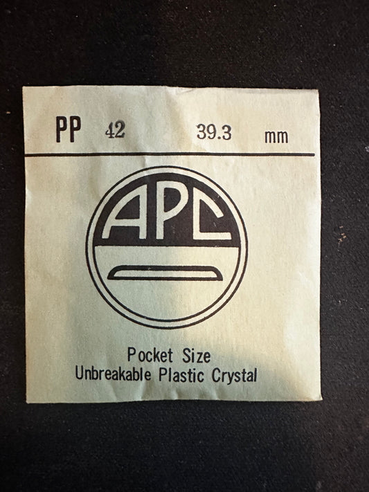 APC Round Pocket Watch Crystal PP 42, 39.3mm - New