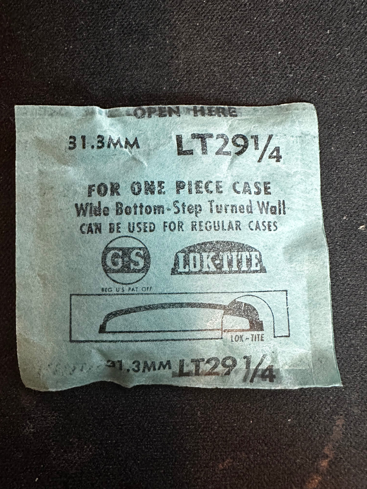 GS LT Lok-Tight Round Wrist Watch Crystal sizes 18½ thru 32½