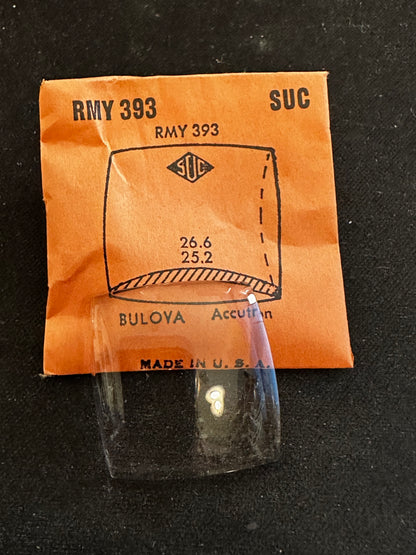 SUC Rocket Fancy Crystal RMY 393 for BULOVA Accutron - 26.6 x 25.2mm - New