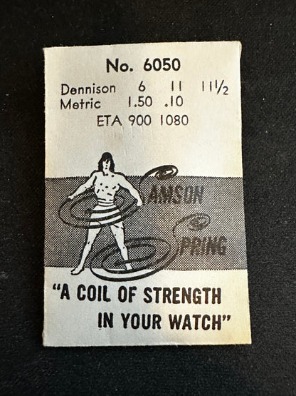 Samson Mainspring No. 6050 for ETA caliber 900 & 1080 - Steel