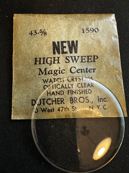Dutcher Bros 43⅝ Pocket Watch Crystal 40.39mm (1.590") - New