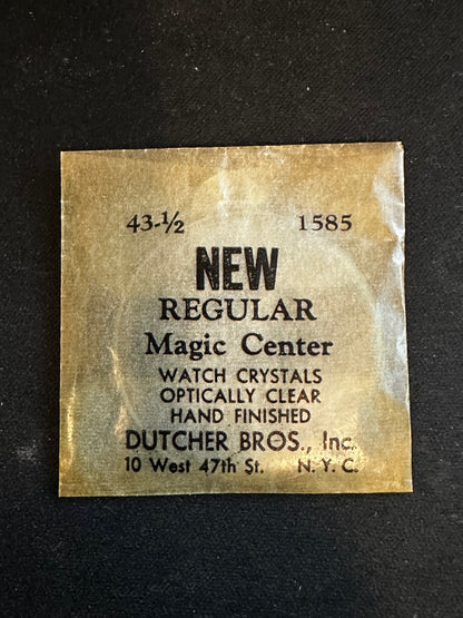 Dutcher Bros 43½ Pocket Watch Crystal 40.26mm (1.585") - New