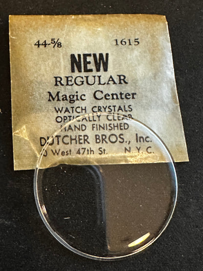 Dutcher Bros 44⅝ Pocket Watch Crystal 41.02mm (1.615") - New