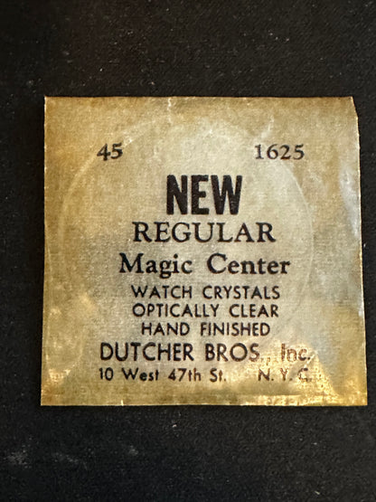 Dutcher Bros 45 Pocket Watch Crystal 41.275mm (1.625") - New