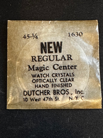 Dutcher Bros 45¼ Pocket Watch Crystal 42.40mm (1.630") - New