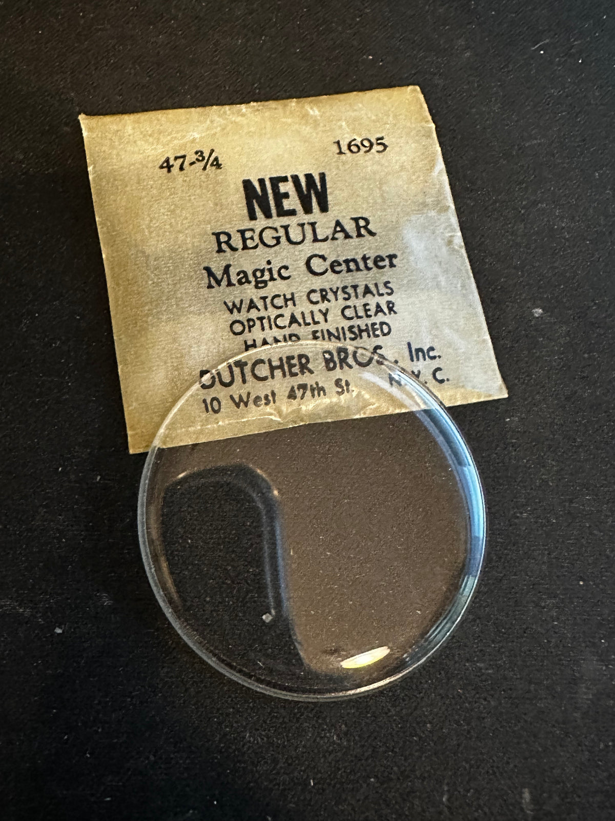 Dutcher Bros 47¾ Pocket Watch Crystal 43.05mm (1.695") - New