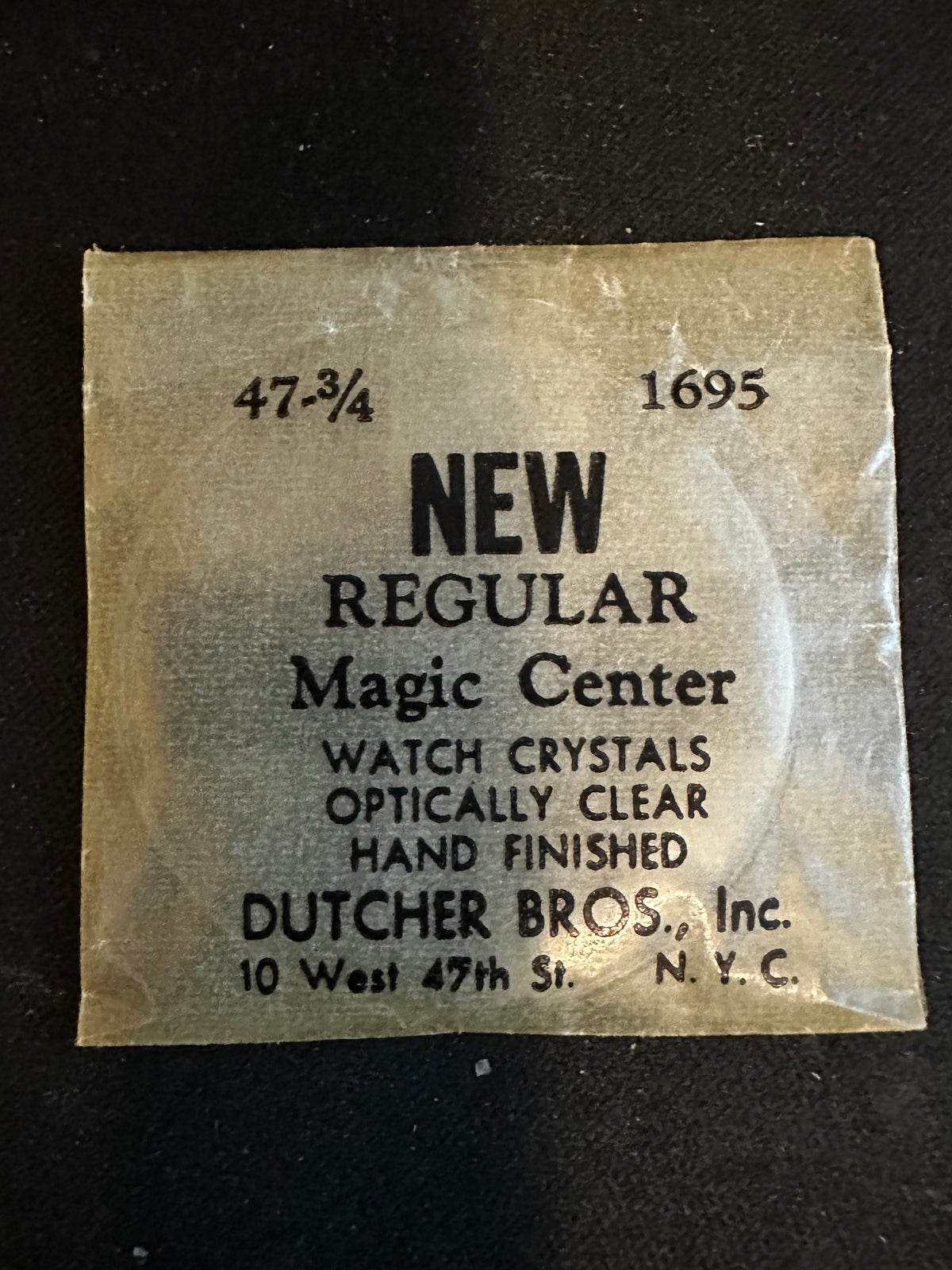 Dutcher Bros 47¾ Pocket Watch Crystal 43.05mm (1.695") - New