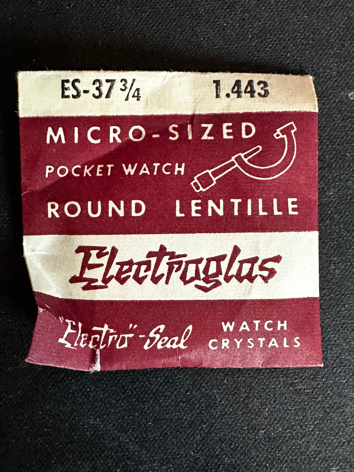 Electro-Seal ES-37¾ Pocket Watch Crystal 36.65mm (1.443“) - New
