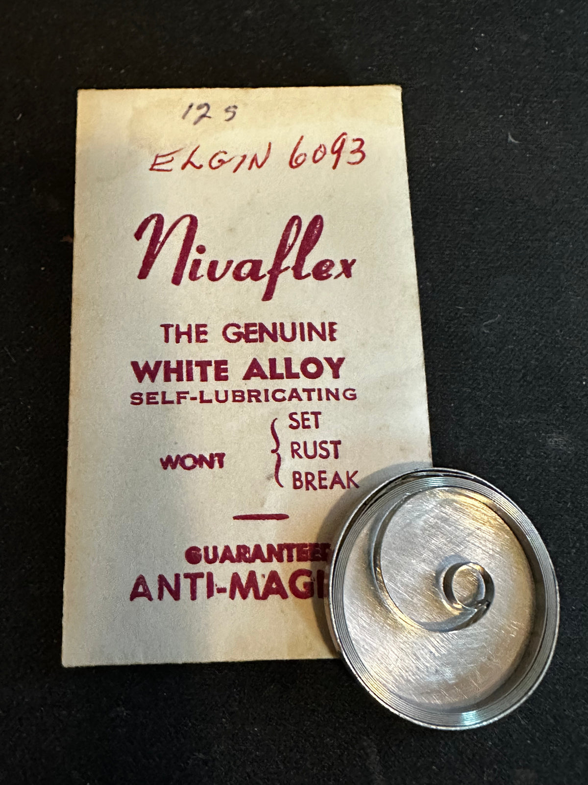 Nivaflex Mainspring for Elgin 12s Factory No. 2339 / 6093 - Alloy