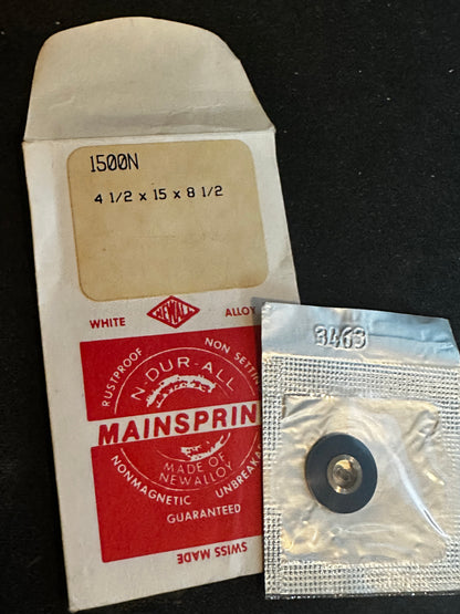 NEWALL Mainspring #1500N for LeCoultre 460, 490, Cort 652, 654, Doxa 50 - Alloy
