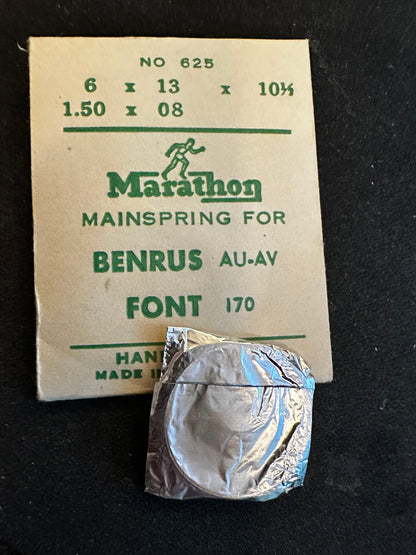 Marathon Mainspring No. 625 for Benrus AU, AV, Font 170 - Steel