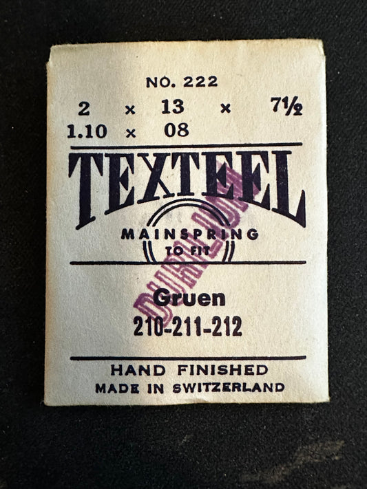 Texteel Mainspring #222 for Gruen 210, 211, 212 - Alloy