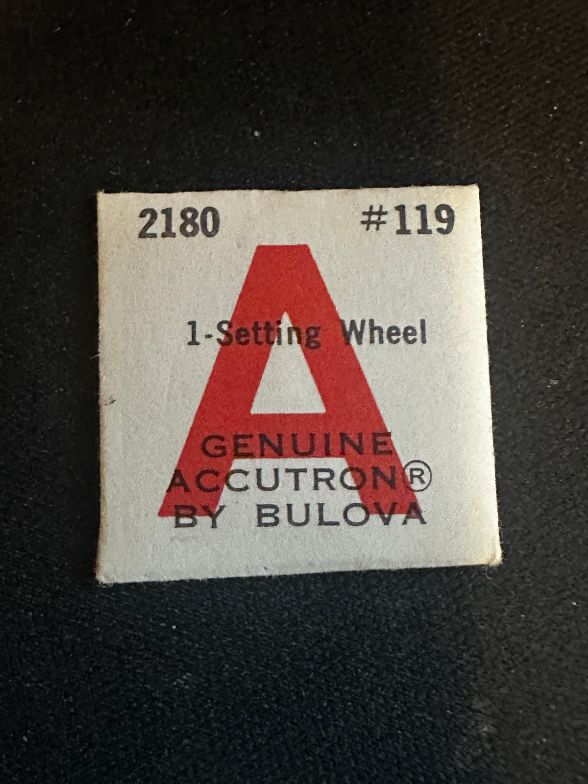 Bulova Factory Setting Wheel for Accutron caliber 2180 - new in envelope