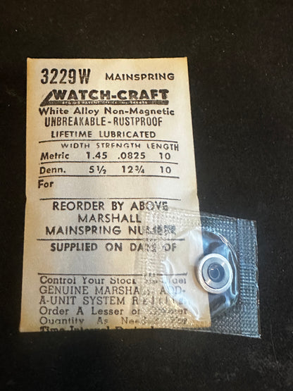 WATCH-CRAFT Mainspring 3229W for Bulova 10CMC, 10CSC - Alloy
