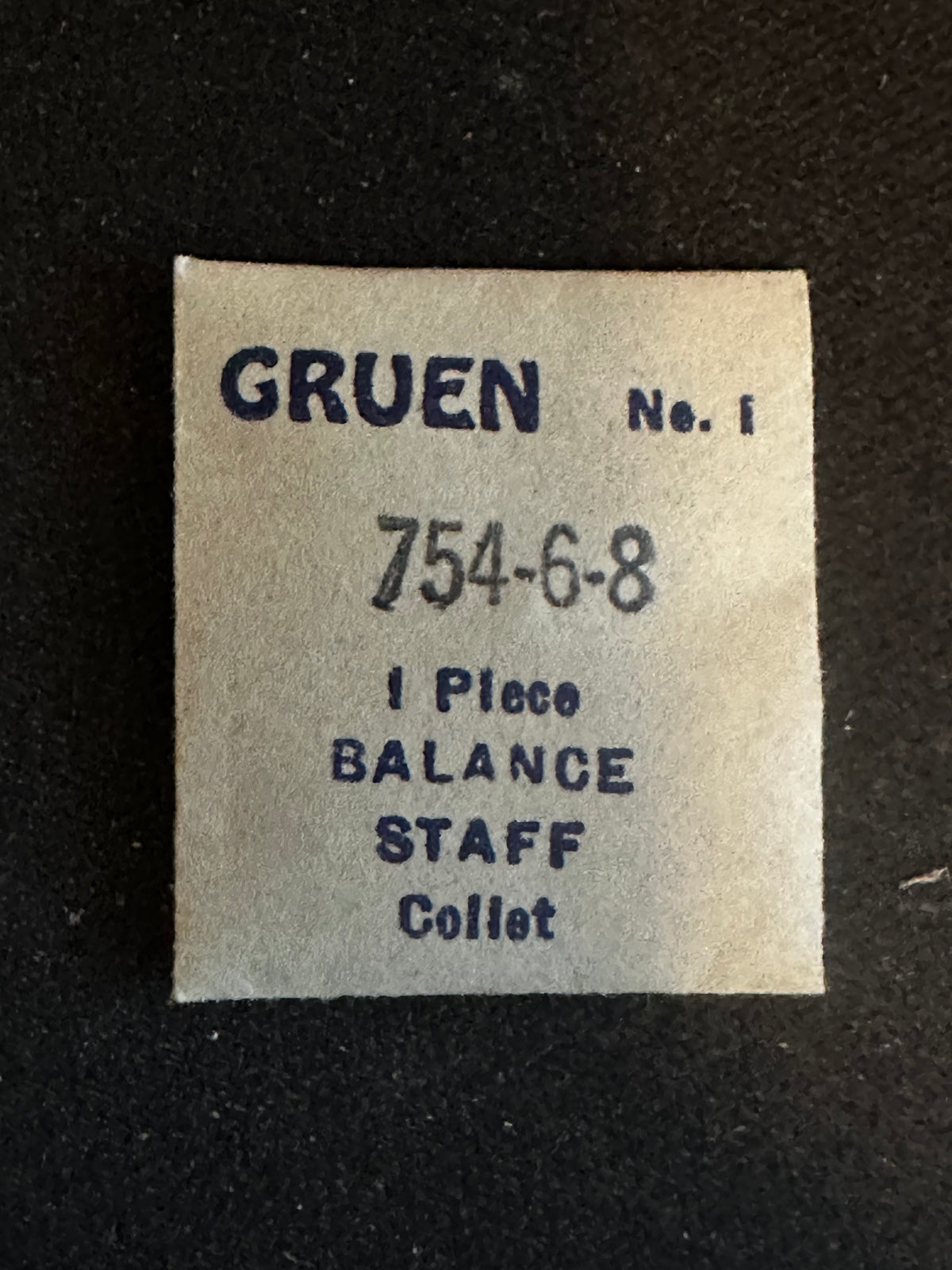 Gruen Factory Balance Staff for caliber 754, 756, 758 - New