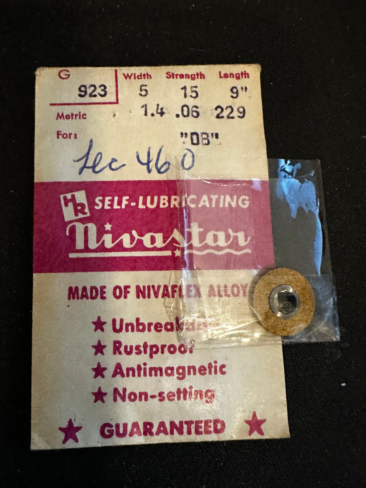 HR Nivastar Mainspring G923 for LeCoultre caliber 5L, 460B, 90L, 90LN - Alloy