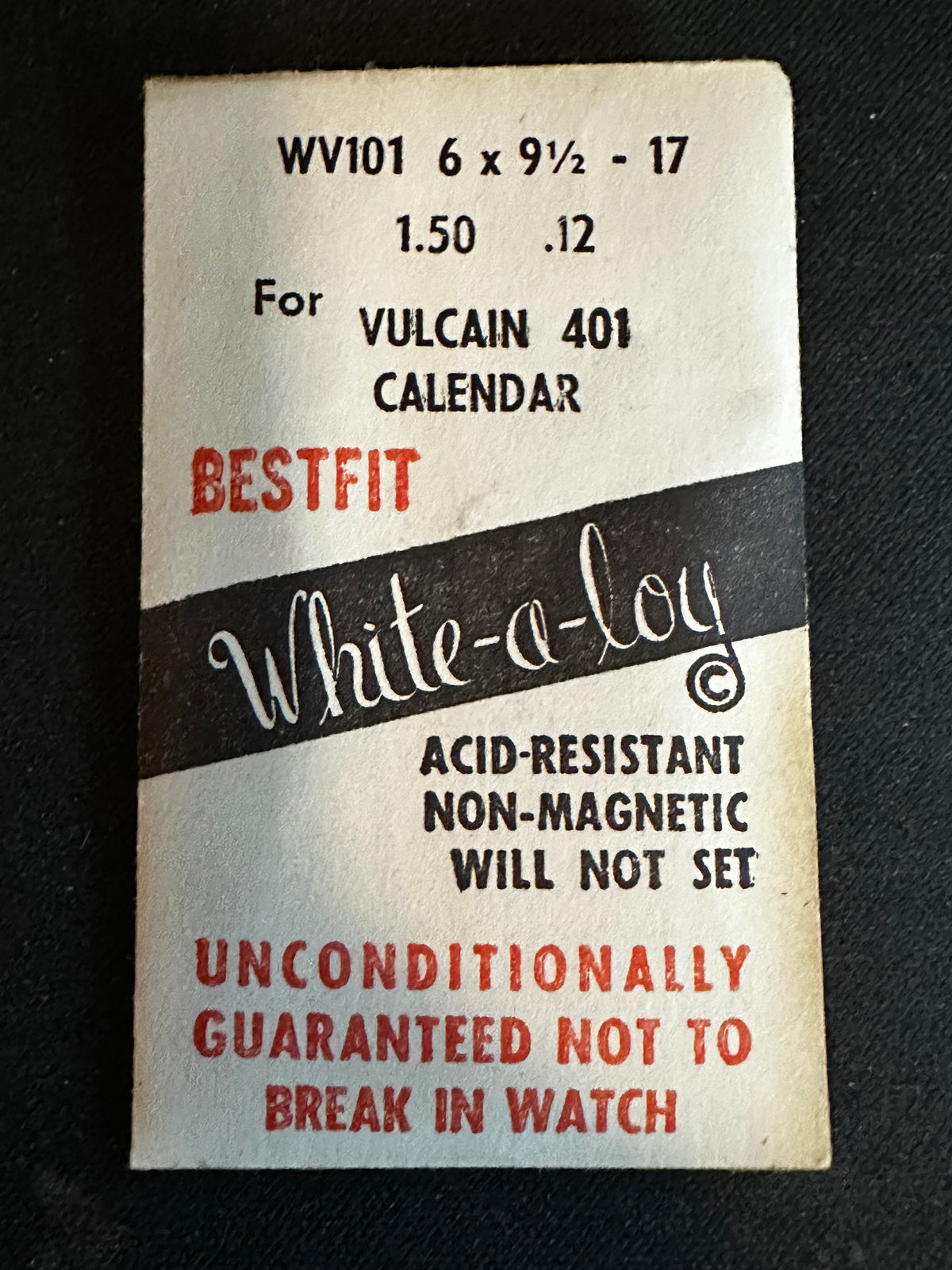 BESTFIT Mainspring WV101 for Vulcain 401 Cricket Calendar - Alloy