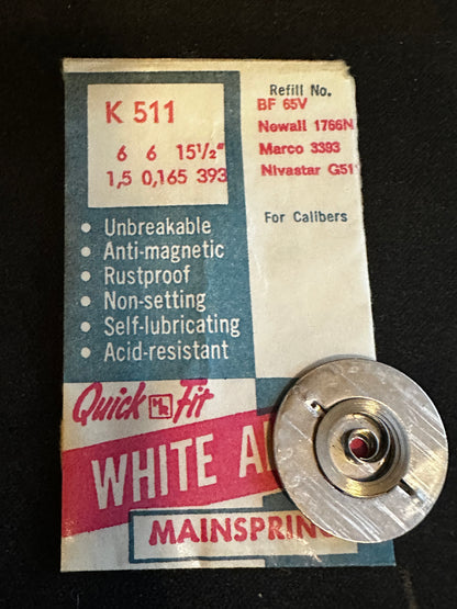 HR Quick Fit Mainspring K511 for Valjoux caliber 22 Chronograph - Alloy