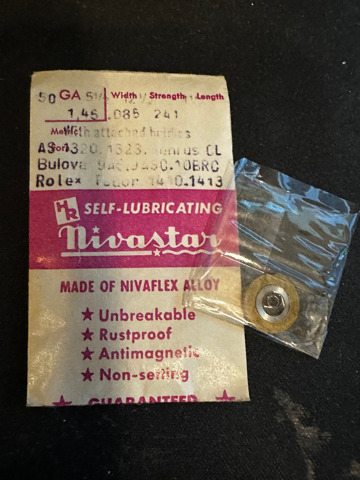HR Nivastar Mainspring GA50 for AS 1320, 1323, Bulova 9AS, 9ASC, 10BRC, Rolex / Tudor, 1410, 1413 - Alloy