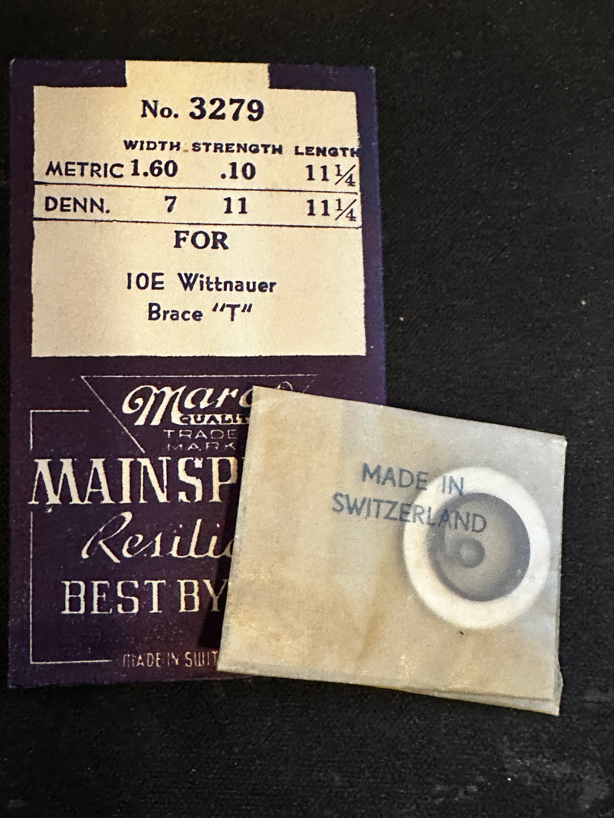 Marco Mainspring #3279 for Wittnauer Caliber 10E - Steel