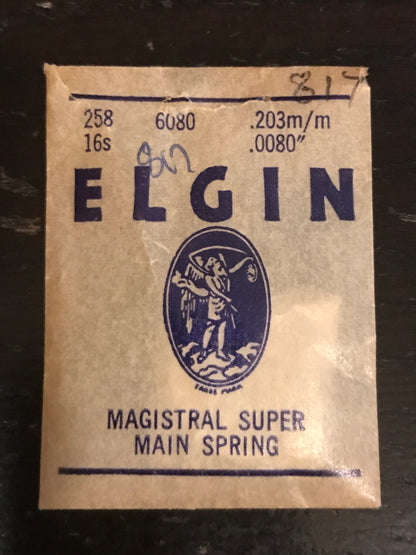Elgin Factory Mainspring for 16s No. 6080 (817) - Alloy