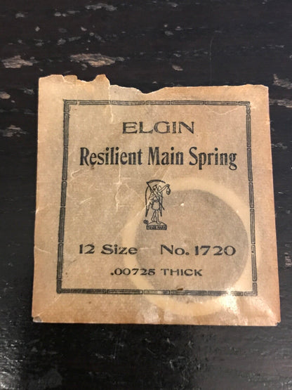 Elgin Factoiry Mainspring for 12s No. 1720 - Steel