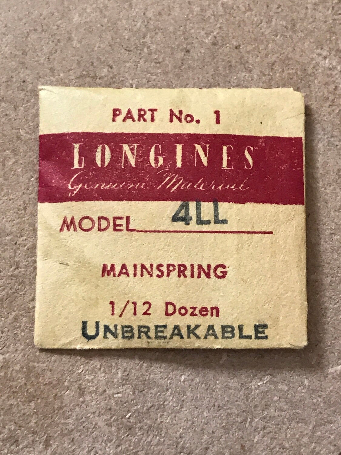 Longines Factory Mainspring for caliber 4.LL - Alloy