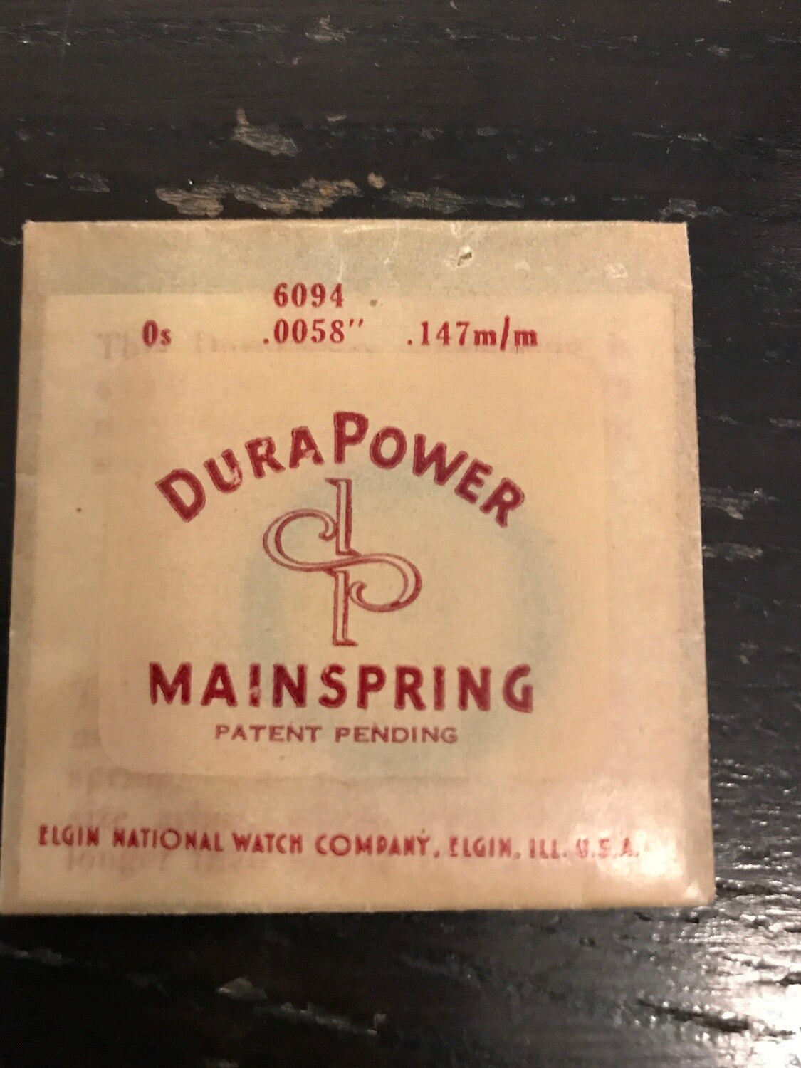 Elgin Factory Mainspring for 0s No. 6094 (825) - Alloy