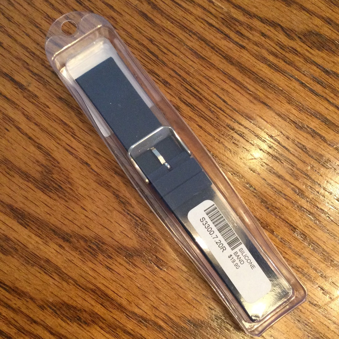 Alpine 20mm Blue Silicone Rubber Sport Watch Band