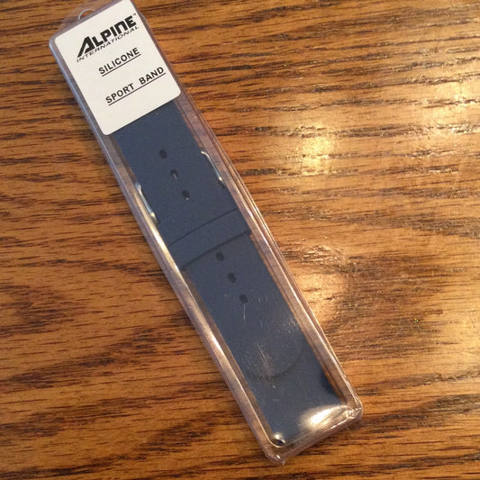 Alpine 20mm Blue Silicone Rubber Sport Watch Band