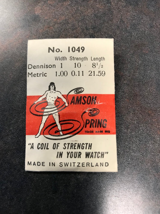 Samson Mainspring No. 1049 for Kurth caliber 74A - Steel