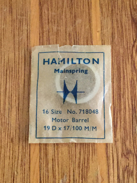 Hamilton 16s Factory Mainspring #718048 for 992B - Steel