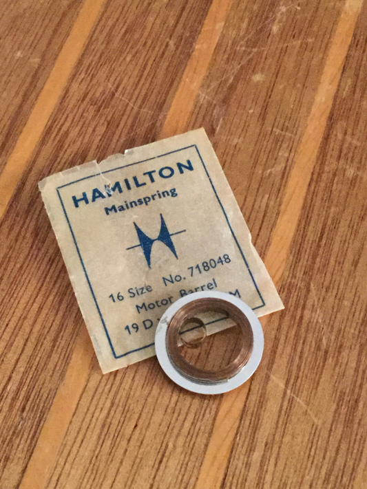 Hamilton 16s Factory Mainspring #718048 for 992B - Steel
