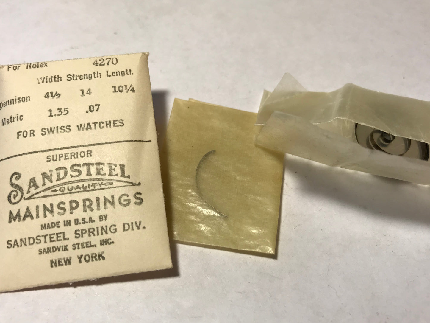 Sandsteel Mainspring #4270 for Rolex 8¾ ligne A.R. Automatic w/ brake - Steel
