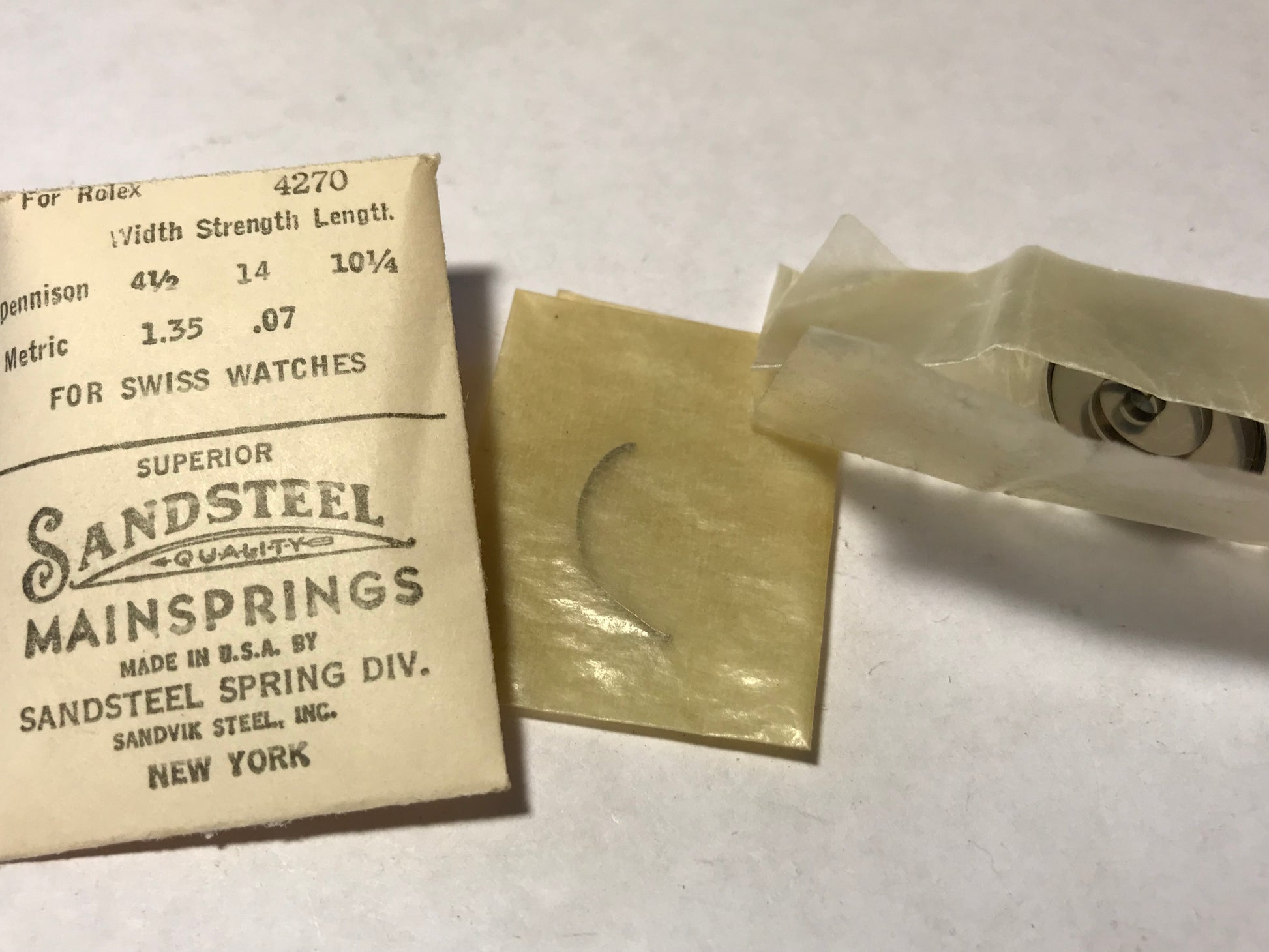 Sandsteel Mainspring #4270 for Rolex 8¾ ligne A.R. Automatic w/ brake - Steel